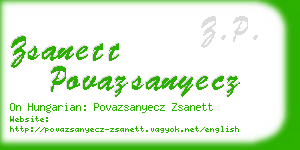 zsanett povazsanyecz business card